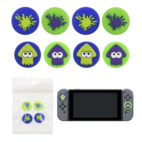 Minging 8 Stück Joystick Caps Kappen,Stick Kappen Aufsätze Daumengriffkappen Silikon Knöpfe Thumb Grips Schützende Daumengriff Abdeckungen Controller Zubehör, Joystick Kappen