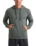 CRZ YOGA Cloud Jersey Pullover Hoodies for Men - Casual Workout Long Sleeve Basic Hooded Sweatshirts with...