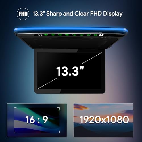 Deckenmonitor Auto Xtrons 13,3 Zoll FHD Digital TFT 16:9