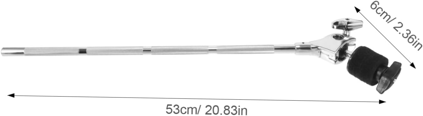 Yardwe Cymbal Boom Arm Attachment for Drum Set Adjustable Half-Moon Cymbal Stand Holder Metal Construction Music Instrument Accessory