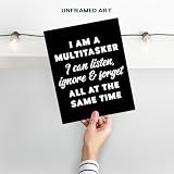 funny Quotes Wall Art for Office - Sarcastic Gifts - funny Humor Typography Wall Art - Cute Sayings for Men - Black and White Artwork - Minimalist Decor for Men - Home Decor Art Print