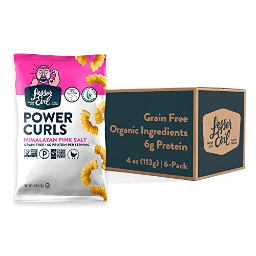 LesserEvil Himalayan Pink Salt Grain Free Power Curls (Pack of 6)
