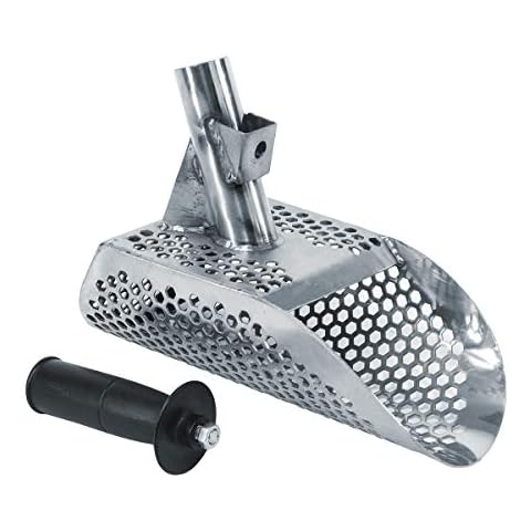 Dune Scoops Stainless Steel Beach Scoop for Metal Detecting (Poseidon 10 x 5 (Hex)) Cover