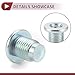 HEROFFIX 1 Set Oil Drain Plug for Mazda 3 2006-2024 for Mazda CX-5 2014-2024 Engine Oil Pan Drain Bolt Screw Thread Repair with Gasket Silver Tone Steel