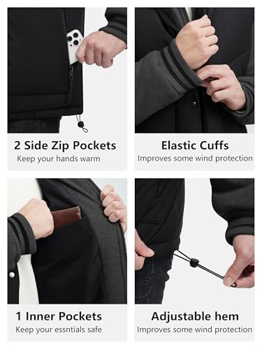 Winter Coats For Men Winter Jackets Water Resistant Warm Thicken Insulated Hooded Windproof Coat4