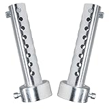 Amavoler 2 Pcs Motorcycle Exhaust Silencer Motorbike Muffler Insert Baffle Silencer Universal (silver-42mm,2Pcs)