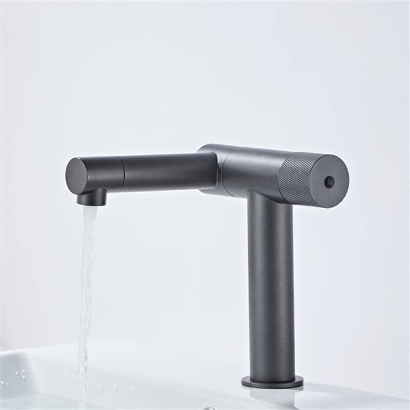 Robinet de salle de bain anti-éclaboussures à rotation universelle et eau chaude froide