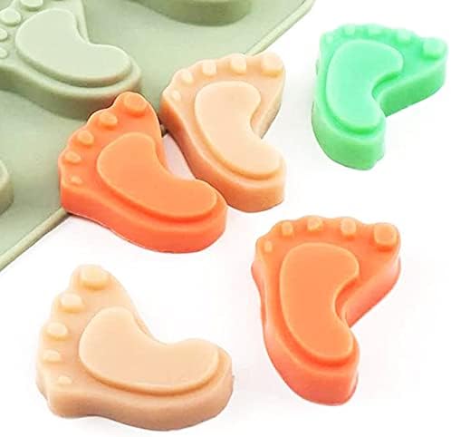 Selecto Bake Baby Feet Resin Food Grade Silicone Molds Fondant Molds for DIY Cake Chocolate Candy Decoration Jewelry Making