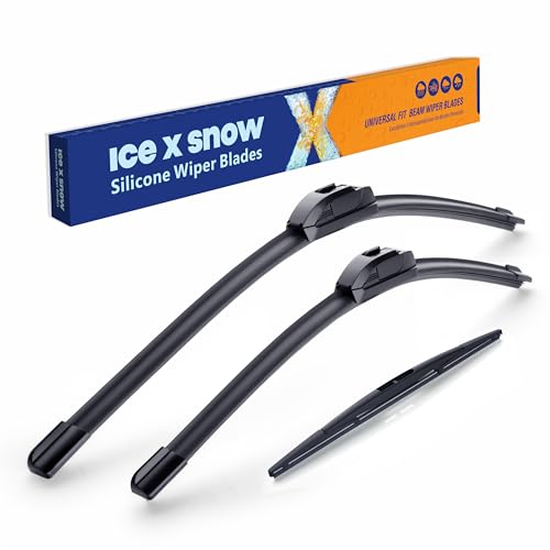 ICEXSNOW® Silicone Windshield Wiper Blades Replacement for 2019 2020 2021 2022 2023 2024 Honda Passport (Pack of 3) Automotive Replacement Windshield Wiper Blades,26"+24"+16"(B)