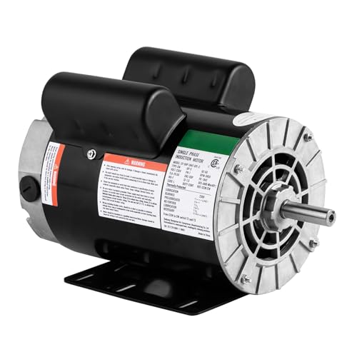 5 HP SPL Air Compressor Motor, 3450RPM 184T Frame Electric Motor, 230V, 1.88