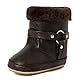MK MATT KEELY Schneestiefel Baby Jungen Mädchen Cowboystiefel Outdoor Warm Winterschuhe mit Rutschfester Gummisohle,Kaffee,3-6 Monate