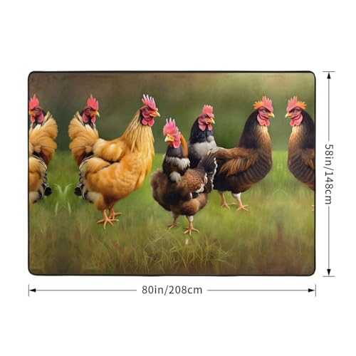 Tapis à imprimé coq grand salon chambre tapis doux de maison - 4