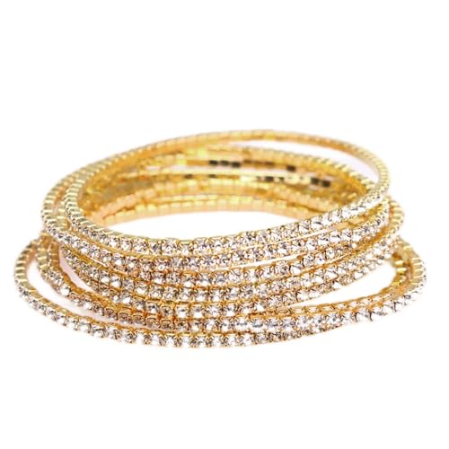 Bracelet extensible en zircone cubique anti-perte sans fermoir difficile