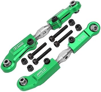 Aluminum+Stainless Steel Adjustable Front Steering Tie Rod For Arrma 17 LIMITLESS-ARA109011 / LIMITLESS V2-ARA7116V2 / INFRACTION-ARA109001 / INFRACTION V2-ARA7615V2 / 18 TYPHON 6S-ARA106046 - Green