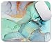Produktbild Oriday Gaming Mouse pad gewohnheit für heim und büro, modern marbling Entwurf für Frauen (blaugrüner Ozean) 24cm x 20cm