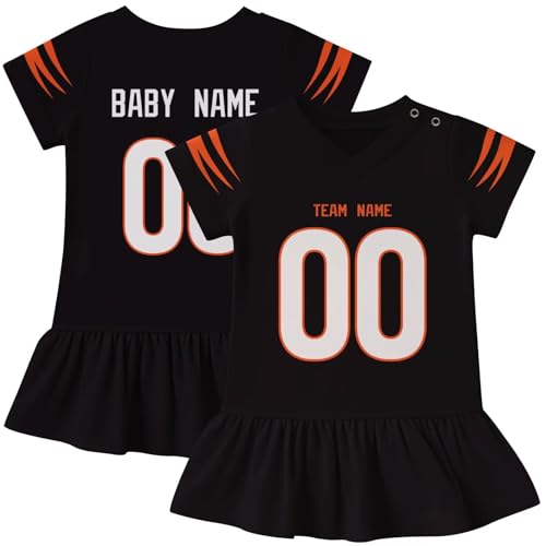 Image of KREDE Baby Clothes Unisex Bodysuit Jersey Style Custom Name Number for Baby Boys