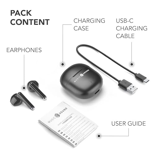 Music Sound Breeze Auricolare Bluetooth A Capsula Con Case Colorata - 5