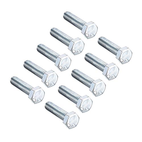 Image of uxcell Hex Head Screw Bolts Carbon Steel 5 /16 inch-18 * 1-1 /4 inch Fastener Grade 5 UNC 10pcs