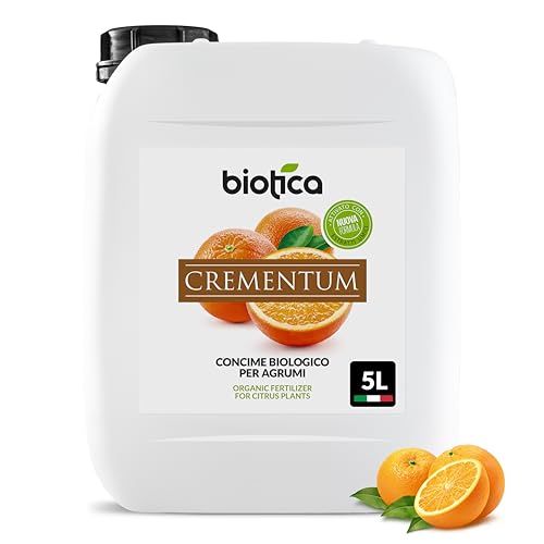BIOTICA Concime per Agrumi Liquido 5L - CREMENTUM Fertilizzante per Limone, Mandarino e Pompelmo in Vaso e Terra con Azoto Organico e Potassio - Migliora Crescita, Fruttificazione e Qualità dei Frutti