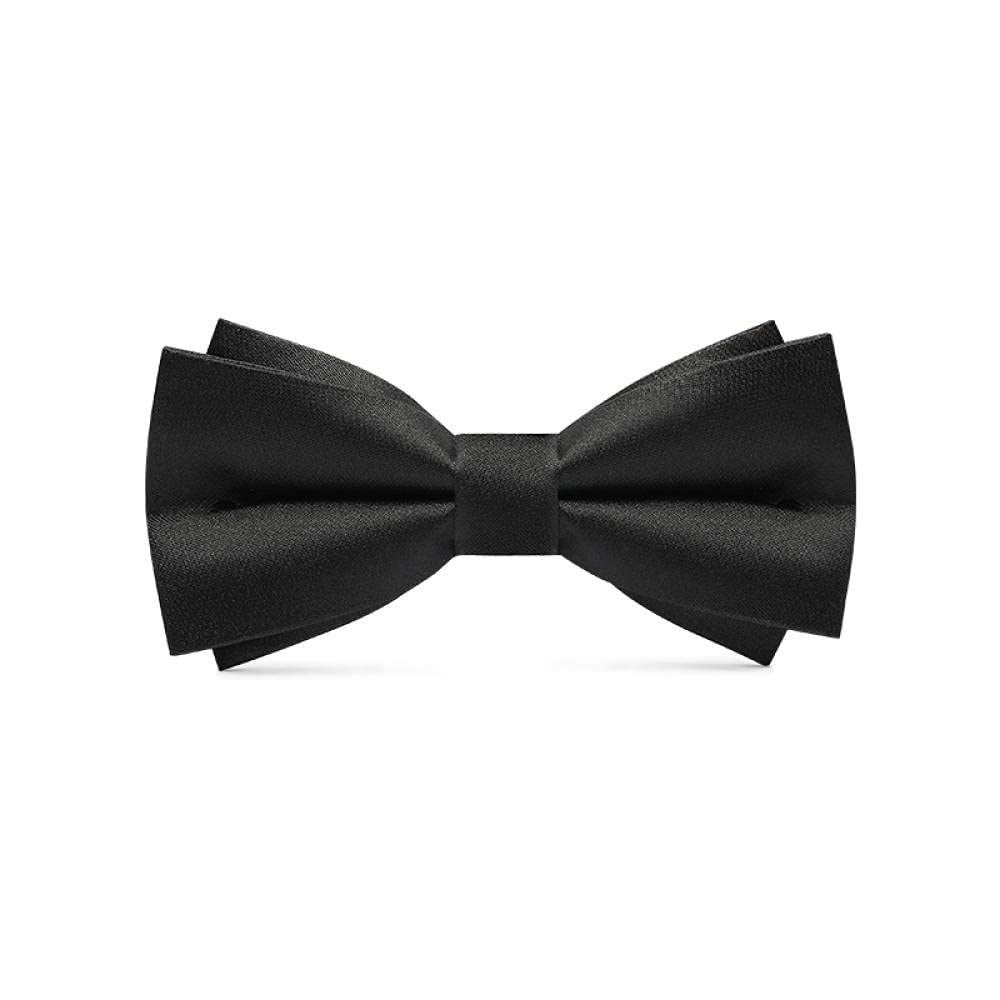 Muszka Do Krawata Muszka Do Krawata Wstępnie Zawiązanaczarny Bow Drawium Męskie Gromadzenie Mężu Wedding Garnitur Męski Solid Color Bow-Temperament Czarny Garnitur