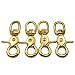 Okones Pack of 4,5/9''(14mm) Eye Diameter,2-3/5'' Overall Length,Solid Brass Lobster Clasps Oval Swivel Trigger Clips Hooks for Straps Bags Belting leathercraft (2-3/5'')
