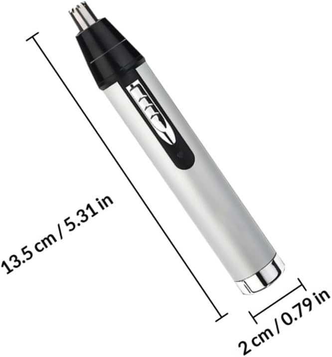 Electric Nose Hair Trimmer Eyebrow Clipper Portable Personal Care Device for Men Women with Ergonomic Non-Slip Comfortable Grooming for Nose Ears Brows