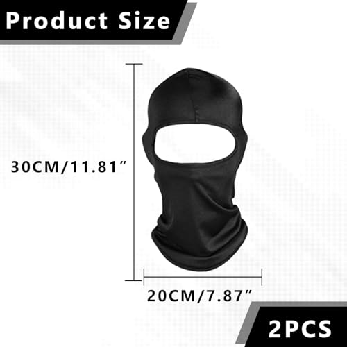 2 Stücke Sturmhaube Kinder,Fahrradmütze Unter Helm Kinder,Balaclava Kinder,Sturmhaube,Sturmmaske,Sturmhaube Motorrad,Maske,Skimaske,Sturmhauben,Balaclava,für Jungen Mädchen(Schwarz,Dunkelgrau)