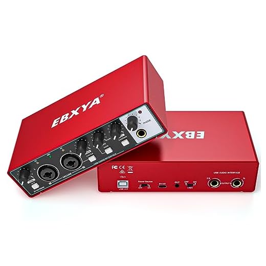 EBXYA 2x2 Audio Interface - 24-bit/192kHz USB Recording Sound Card