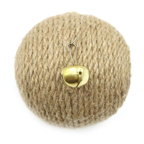 Namvo Pet Kratzball gegen Langeweile, kaufester Sisalball mit Zwergohr-Ohr, geeignet für Hunde und Katzen