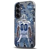 IKPYTREE Custom Football Phone Case for Samsung Galaxy A17 A16 A15 A14 5G & A36 A35 & A56 A55 A06 - Personal Name and Number - Dallas C Athletes on Heavyduty Back Cover