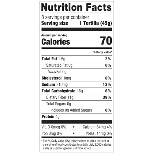 La Banderita® Carb Counter Whole Wheat | 8" Flour Tortillas | Keto Certified | 8 Count 12.7oz. | 4 Pack Case.