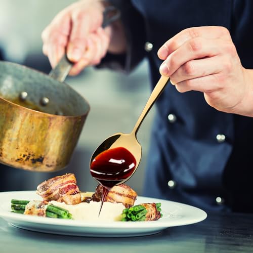 Cuillères de service pour cuisine et restaurant style chic doré - 7