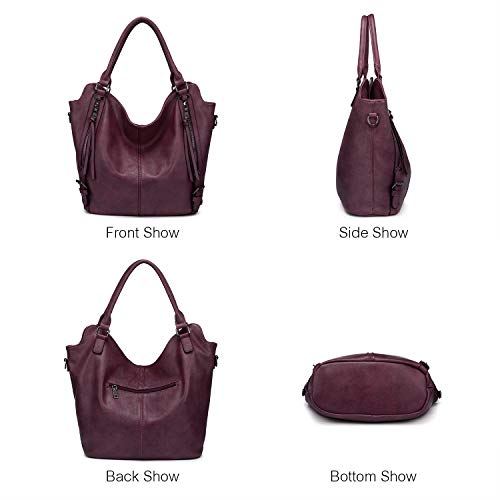 Image of Tote Bag for Women PU Leather Shoulder Bags Fashion Hobo Bags Large Purse and Handbags with Adjustable Shoulder Strap