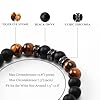 LAXISCREED Tiger's Eye Bracelet for Men, Adjustable Beaded Bracelet - Natural Stone Good Luck & Protection Jewelry Gift for Him, Stylish Mens Gift for Dad, Husband #2