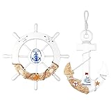ancla ropa nautica Regalo perfecto: Gran regalo para los amantes de la navegación y el arte náutico de pared. Una perfecta decoración náutica de pared para acentuar su hogar con otros adornos mediterráneos como redes de pesca, conchas marinas, faro de madera, sillas náuticas, etc.