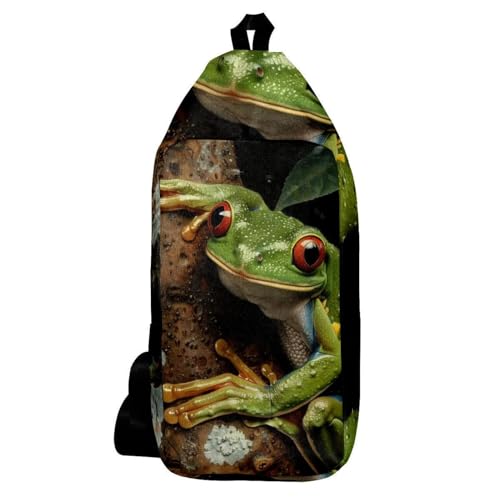 Sac à bandoulière grenouille multicolore idéal pour randonnée et balade urbaine
