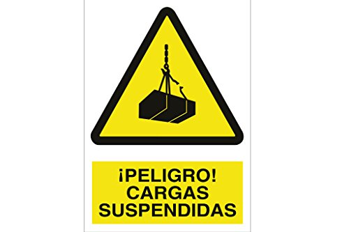 Plimpo Señal Poliestireno 297X210Mm. ¡Peligro! Cargas Suspendidas En Oferta Cofan A19Pl297210 Señal Poliestireno, 297 X 210 Mm
