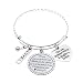 Stainless Steel Mom Gifts from Daughter Bracelet, The Love Between Mother & Daughter is Forever, Mothers Day Jewelry Holiday Wedding Keepsake Glass Dome Bangle