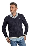 JERSEY DE PUNTO PARA EL FRIO RUL Jersey DE Hombre Cuello Pico DE Invierno Azul Marino (XL)