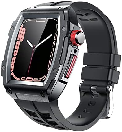 SCHIK Modification Kit For Apple Watch Band Case 45mm Metal Rubber Strap Accessories for iWatch Series 7 6 SE 5 Aluminum Alloy Luxury image 4