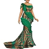 African Print Dresses for Women Wedding Lady Dashiki Party Dresses Cotton Elegant African Outfits Evening Gowns