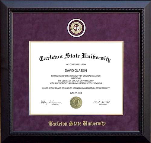 Tarleton State University Diploma Frame with Embossed School Seal