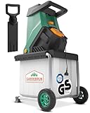 Gardebruk® Trituradora eléctrica de Jardín 3100W máx. Ramas de Ø40mm Triturador Bolsa de Recolección 50L