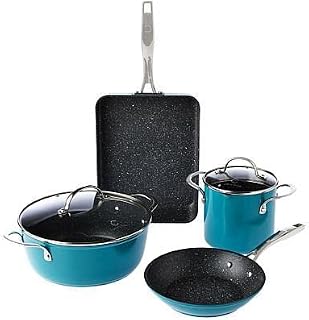 6-piece Dura-Pan Nonstick Cookware Set (Turquoise)