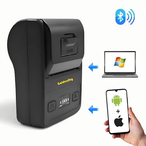 Mini Impressora Goldensky Térmica Portátil 58mm Bluetooth Sem Fio Compatível com Celular ou Computad