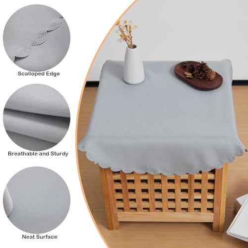 YZKITM Small Round Grey Tablecloth 24 Inch by YZKITM - Used condition - Image 4