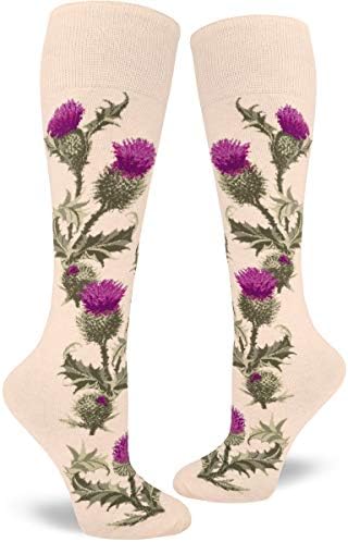 ModSocks Women's Thistle Knee High Socks in Heather Cream