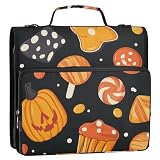 Halloween-Mappe mit 3 Ringen, Reißverschluss, mit Schultergurt und Griff, wasserdicht, mit Reißverschluss, Portfolio für Mittelschüler