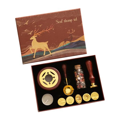 Chauffe Cire à Cacheter - Kit Sceau De Cire Avec Cuillère Et Support - Pour Enveloppes Mariage