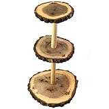 3 Tier Rustic Cupcake Stand - Wooden Cupcake Stand Rustic, 3 Tier Cupcake Stand Wood, Cupcake Wooden...